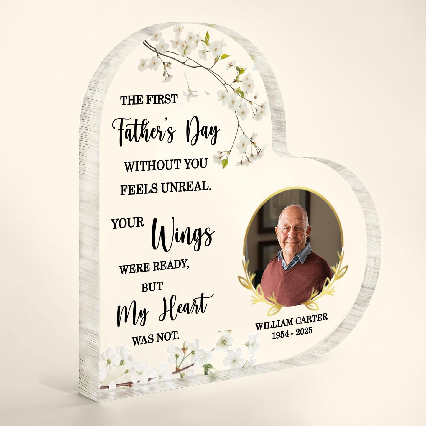 The First Father's Day Without You Feels Unreal, Cherry Blossoms and Memorial Portrait