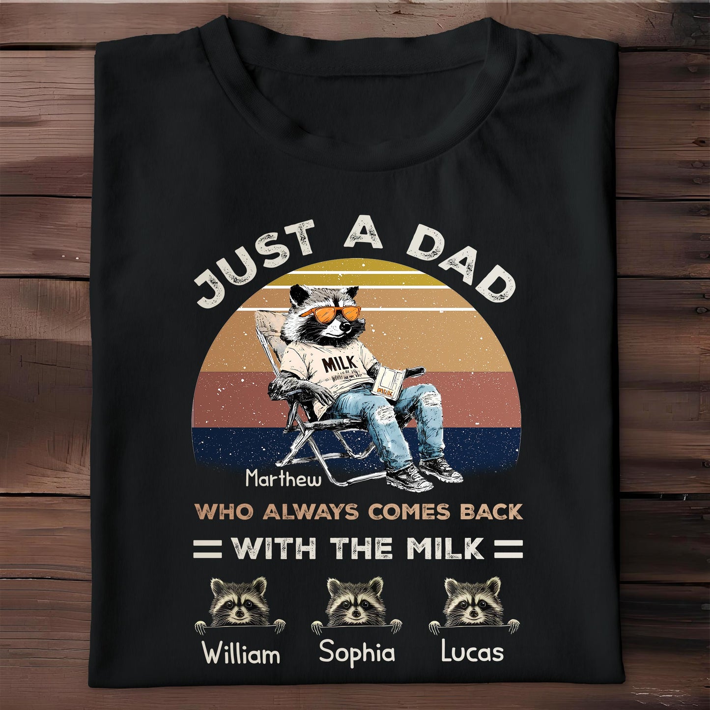 Just A Dad Who Always Comes Back With The Milk, Raccoon And Milk Carton