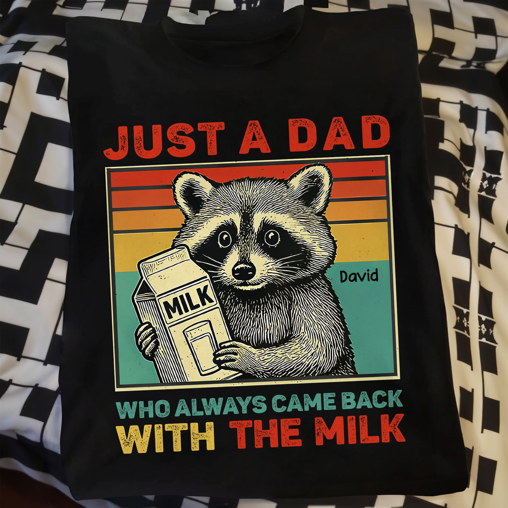 Just A Dad Who Always Came Back With The Milk, Raccoon and Milk Carton