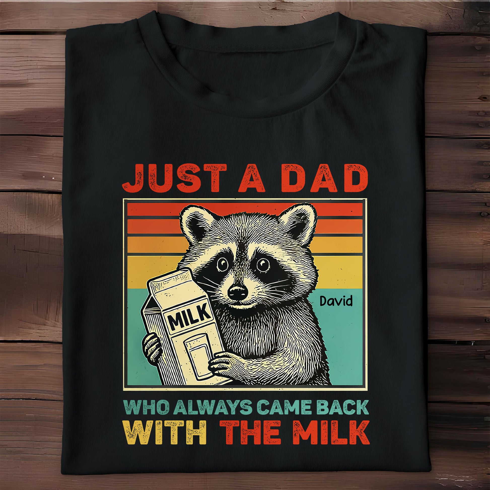 Just A Dad Who Always Came Back With The Milk, Raccoon and Milk Carton