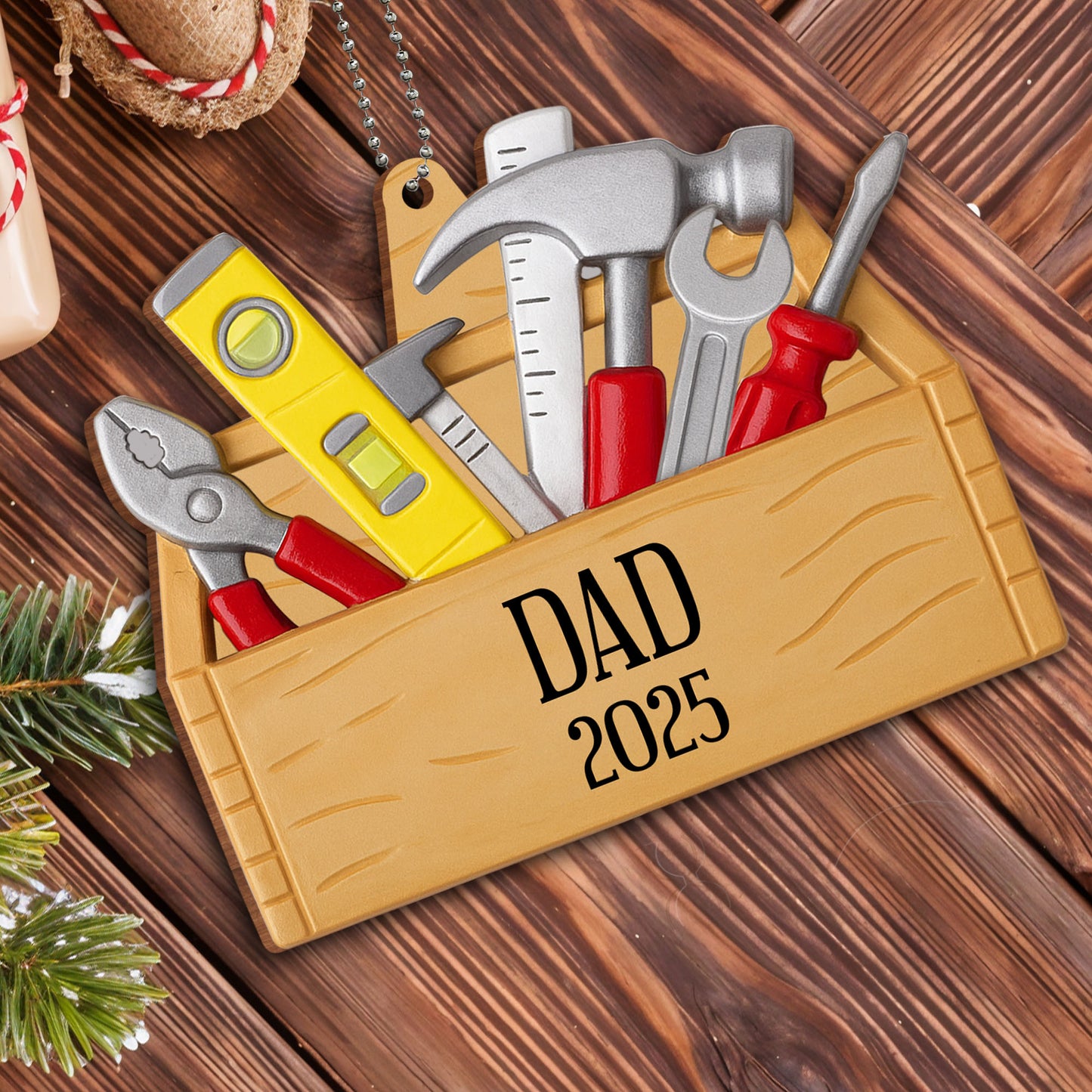 Personalized Toolbox With Tools Ornament