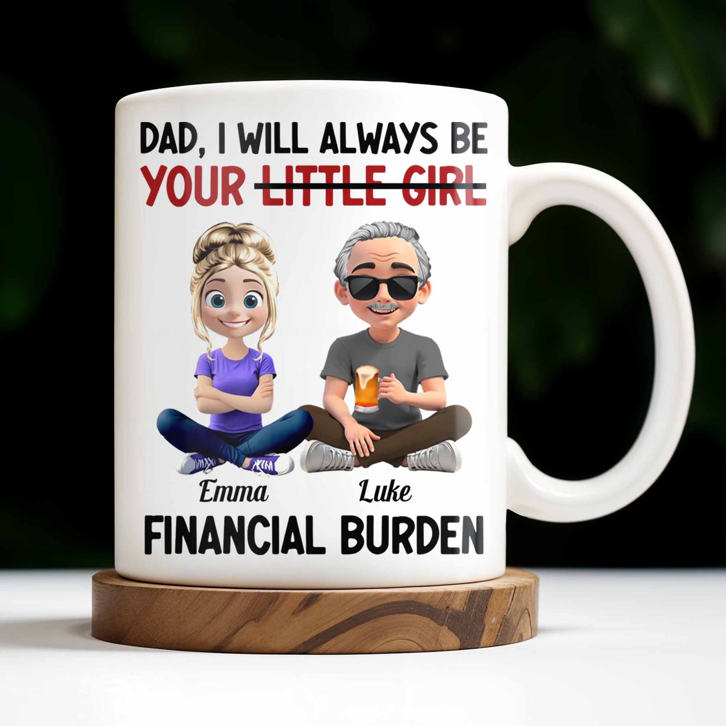 Dad, I Will Always Be Your Little Girl, Girl and Dad Sitting