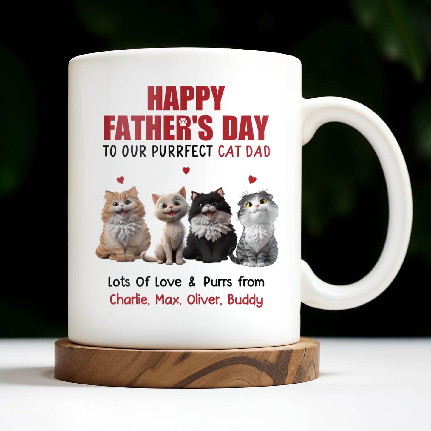 Happy Father's Day To Our Purrfect Cat Dad, Cats And Hearts