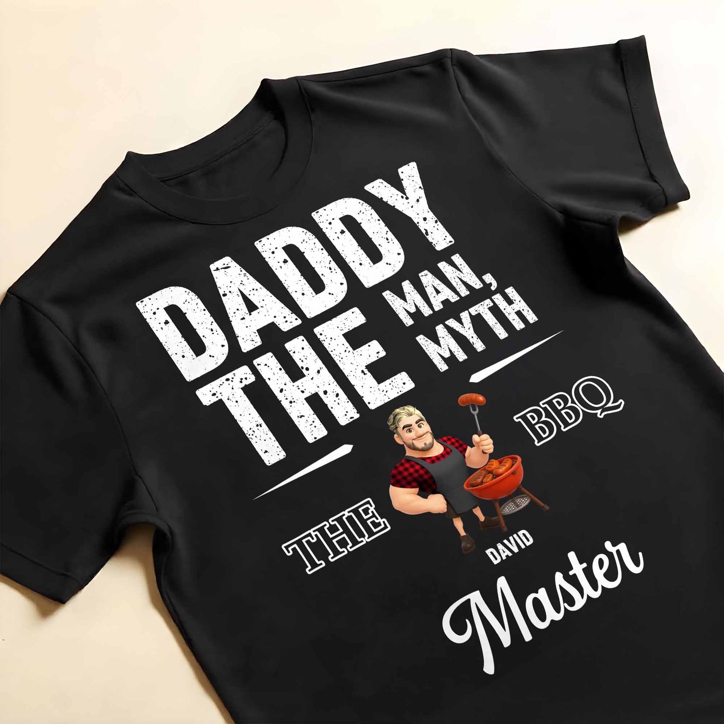 Daddy The Man, The Myth, The BBQ Master, Grill and Dad Cartoon