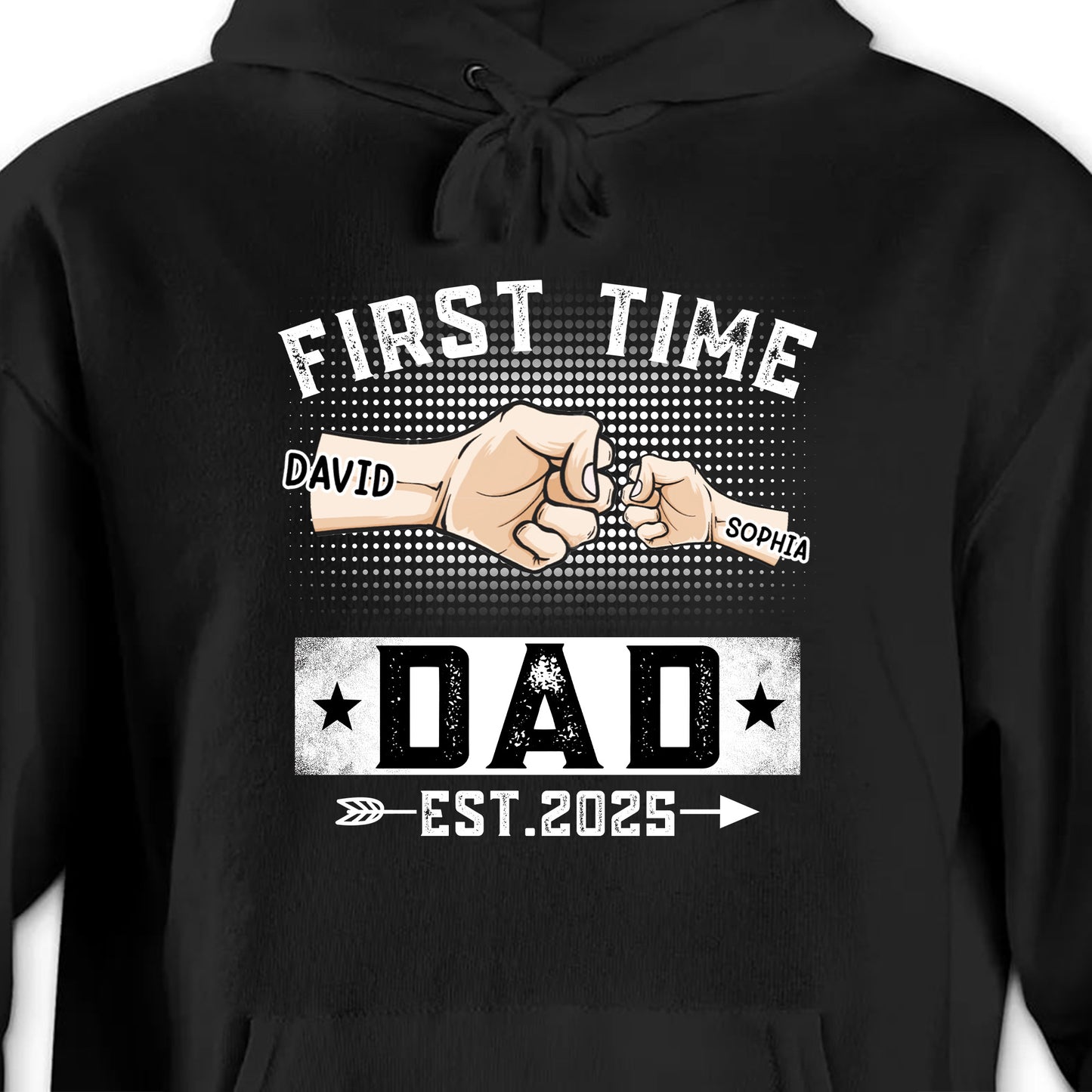 First Time Dad Est. 2025, Handshake and Star