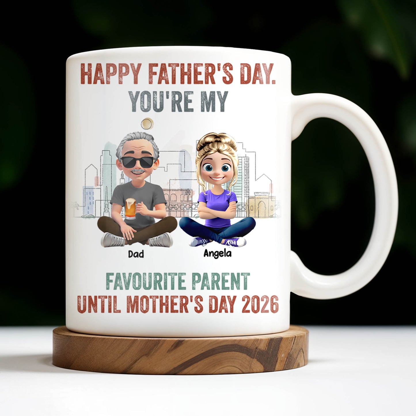 Happy Father's Day, You're My Favourite Parent Until Mother's Day 2026, Cartoon Characters