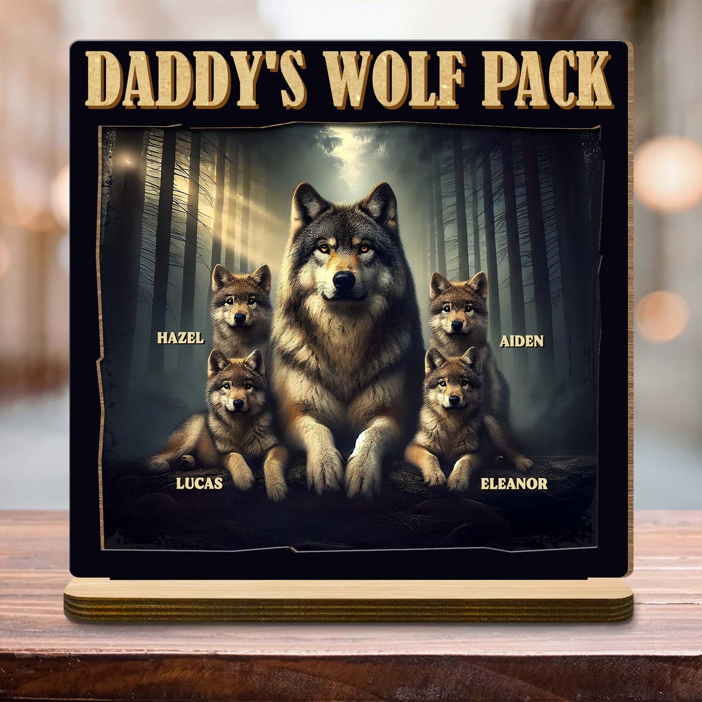Daddy's Wolf Pack Featuring Majestic Wolves