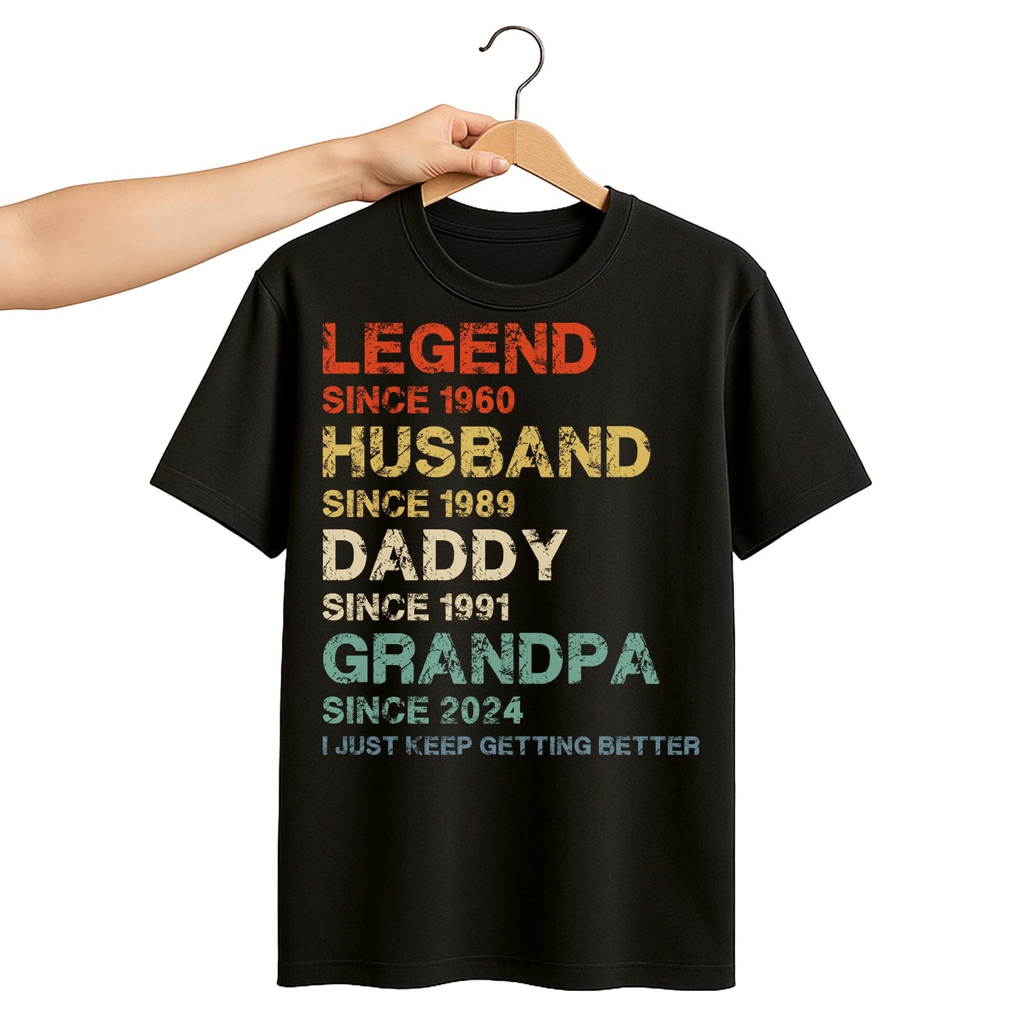 Legend Husband Daddy Grandpa Custom Year T-Shirt