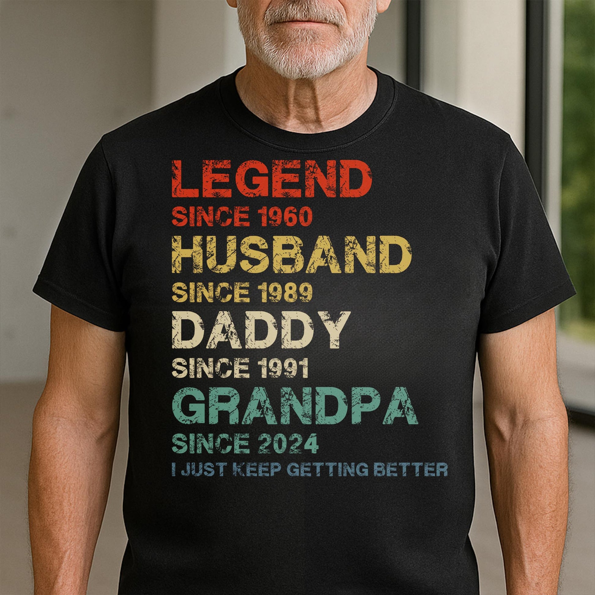 Legend Husband Daddy Grandpa Custom Year T-Shirt