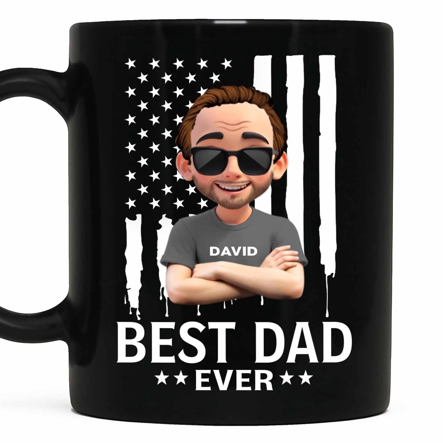 Best Dad Ever With Stars And Stripes