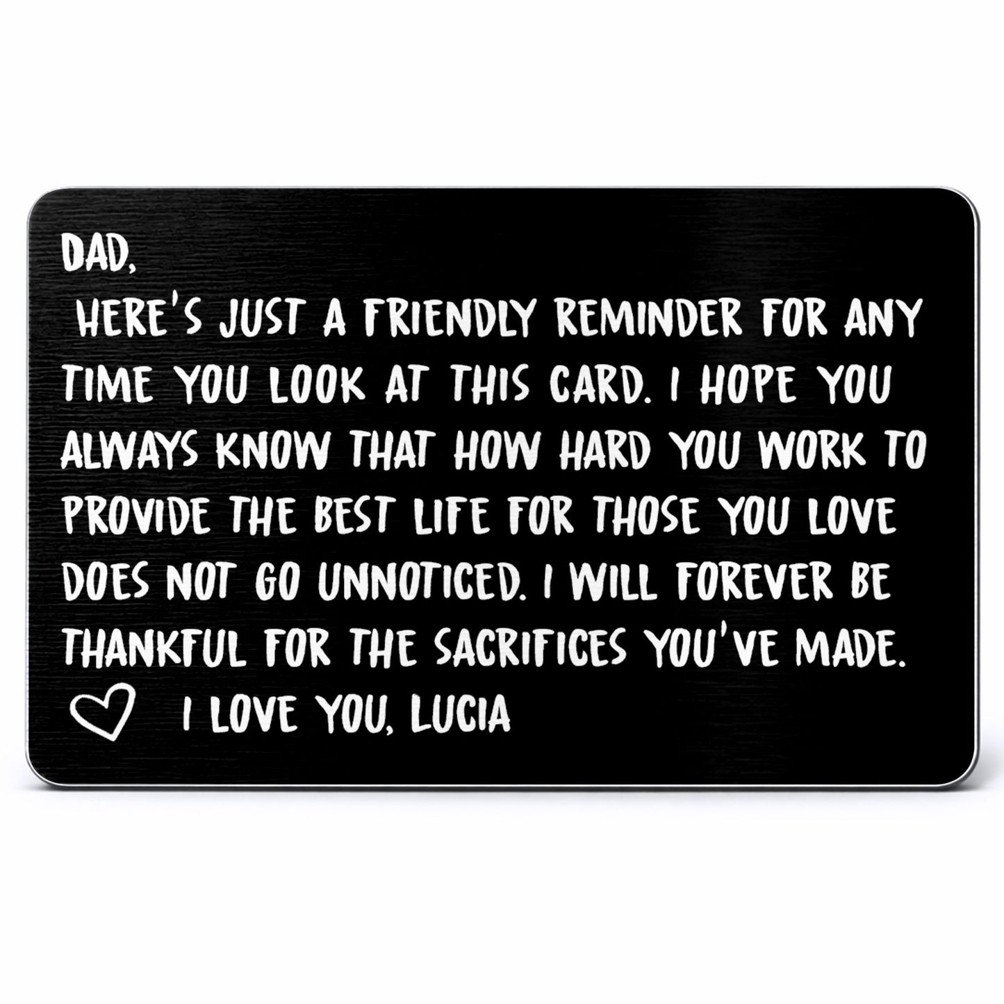 Friendly Reminder For Dad, Expressing Love and Gratitude