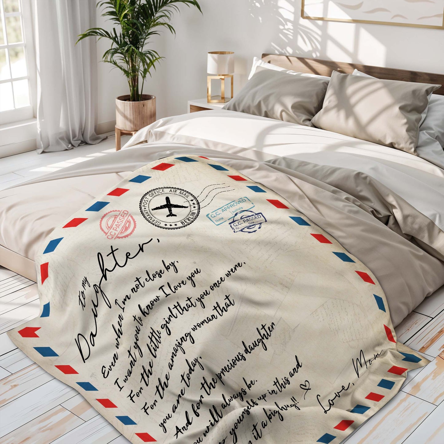 A Big Hug Love Note To My Daughter With Postal Marks