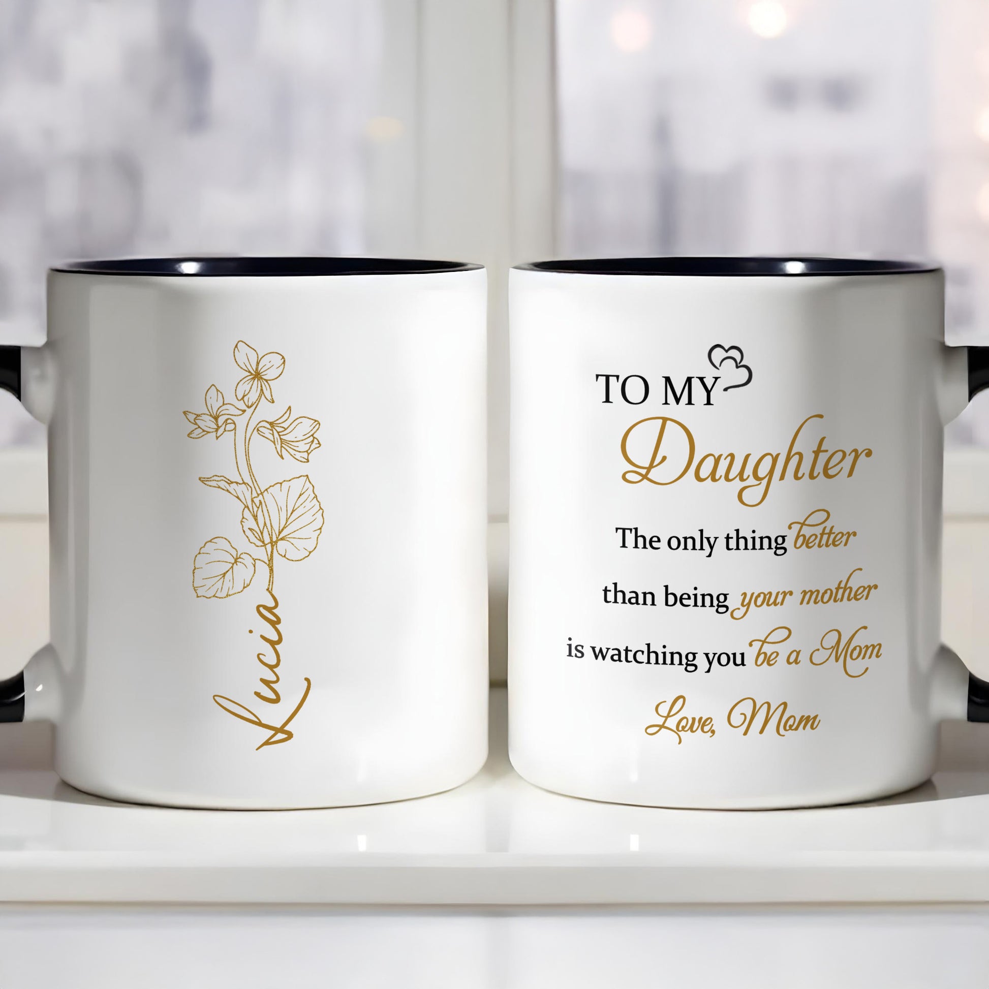 Golden Blossoms Personalized, Flowers Design