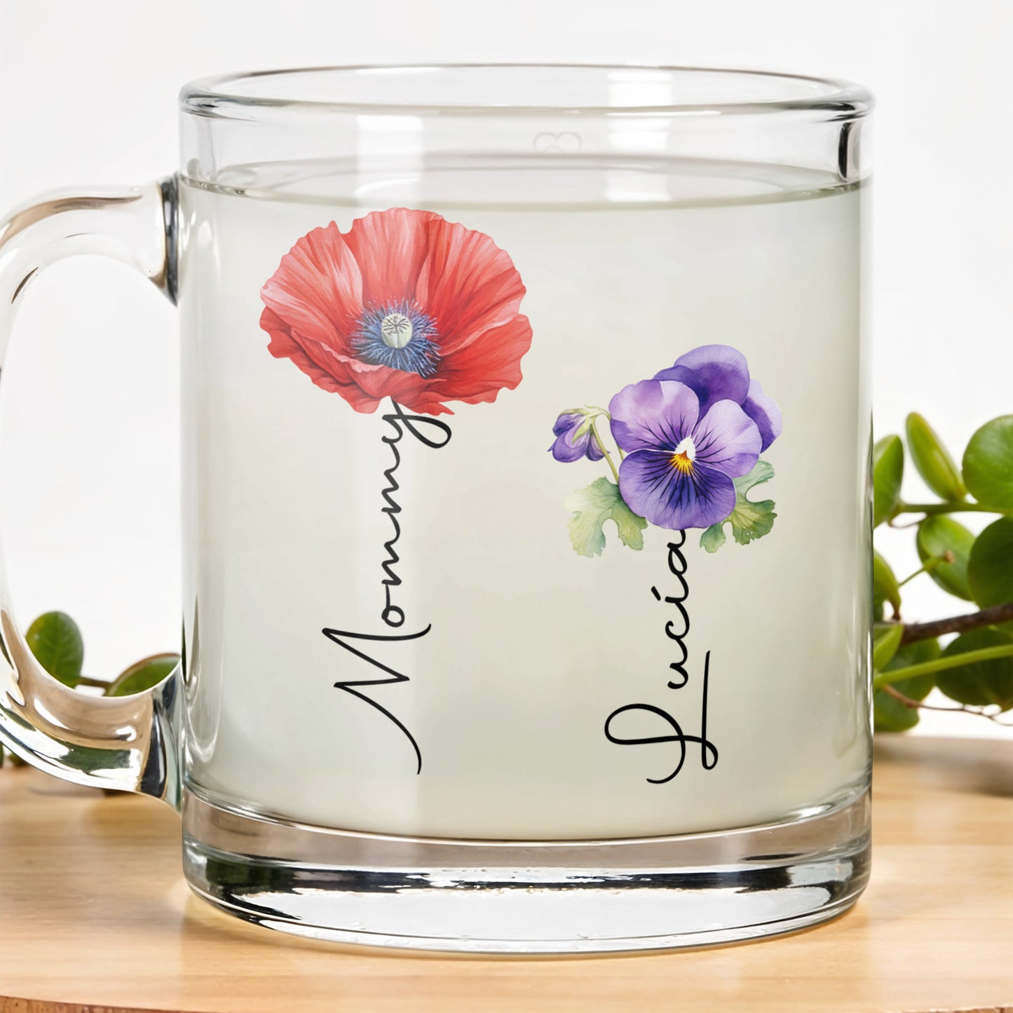 To My Daughter Love From Mom Featuring Poppies And Pansies