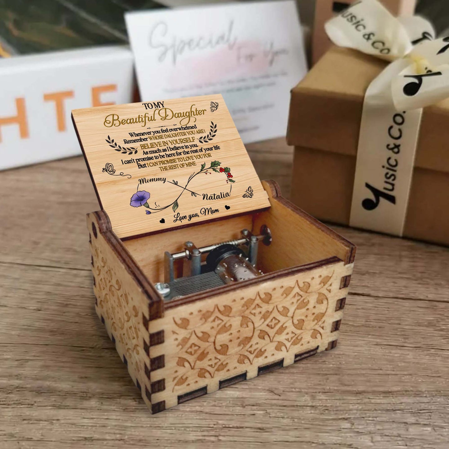 TO MY Beautiful Daughter, Whenever You Feel Overwhelmed, Flowers and Butterfly