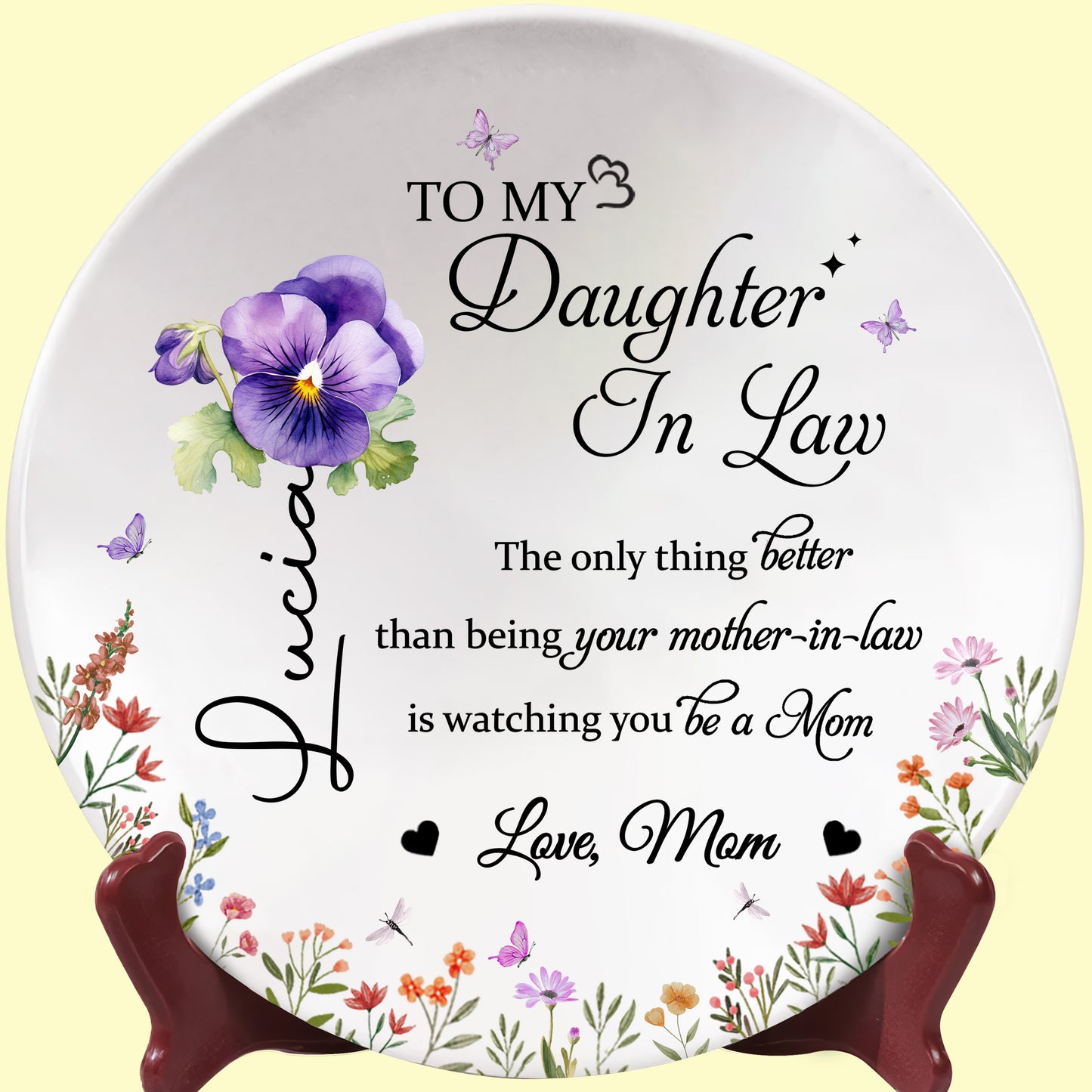 To My Daughter In Law, The only thing better, Flowers and Butterflies