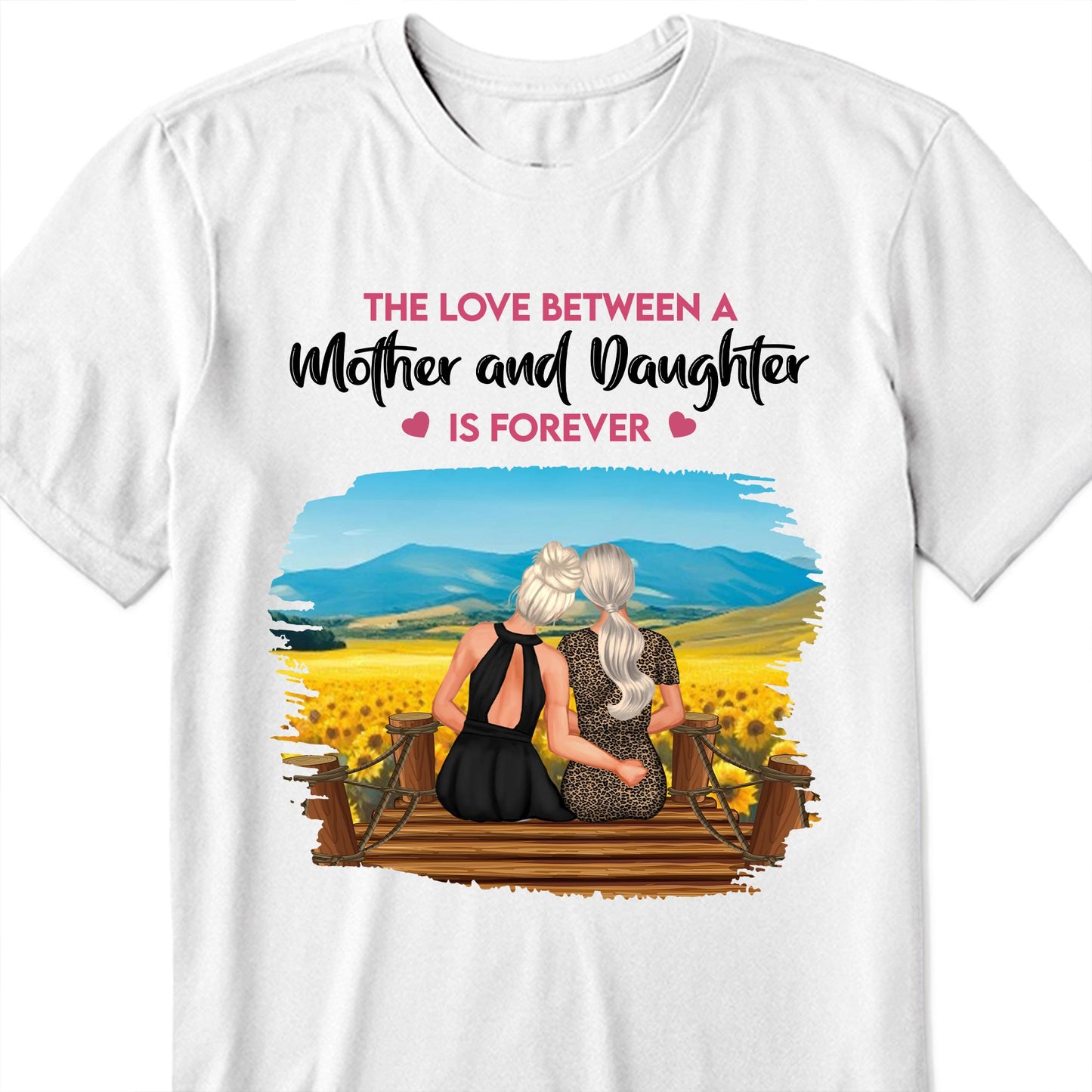 The Love Between A Mother And Daughter Is Forever, Mother and Daughter On Bench