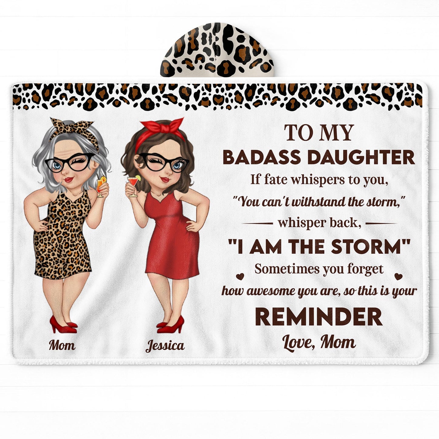 To My Badass Daughter, Leopard Print and Dresses