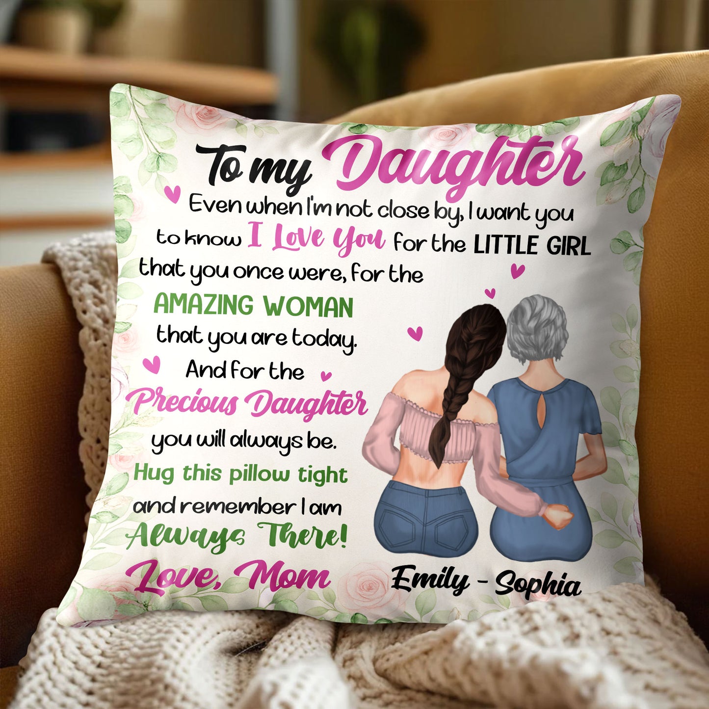 To My Daughter, Love From Mom, Floral Design