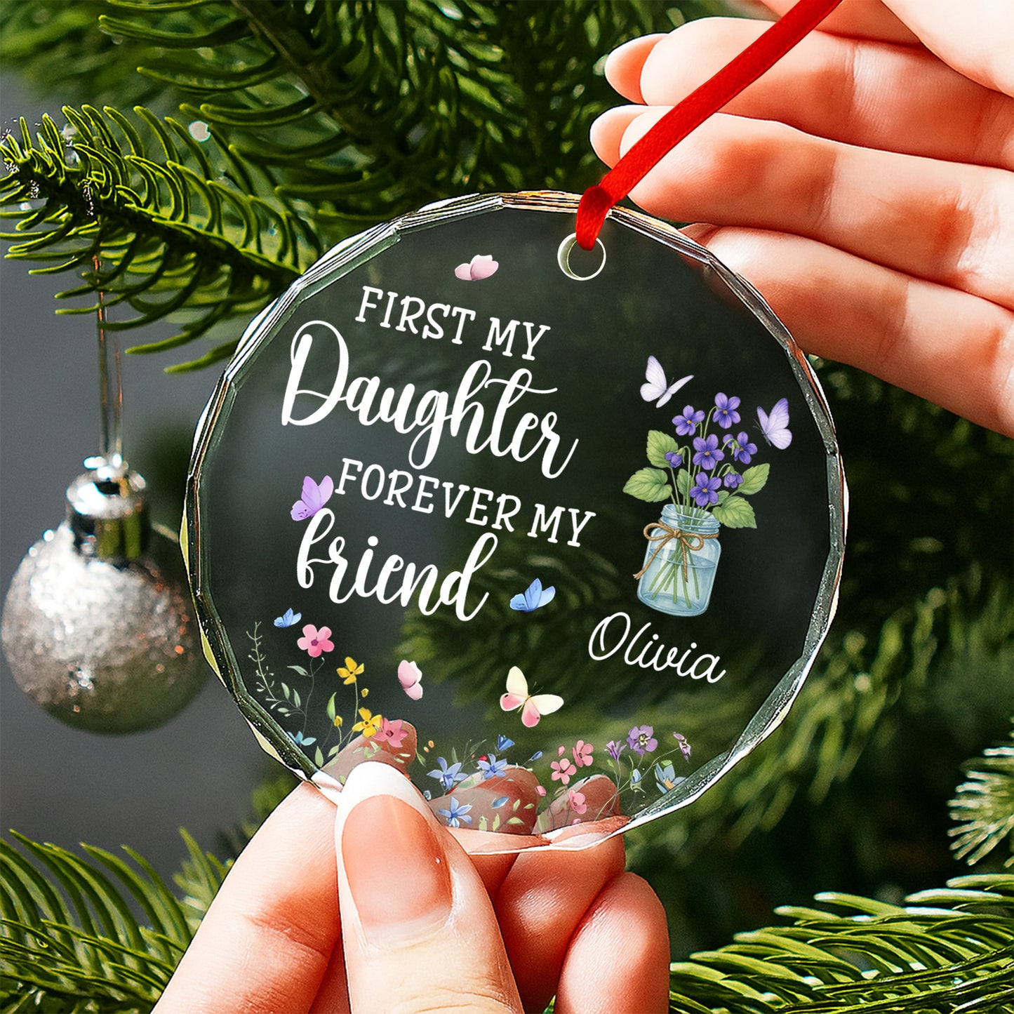 First My Daughter Forever My Friend, Flowers and Butterflies