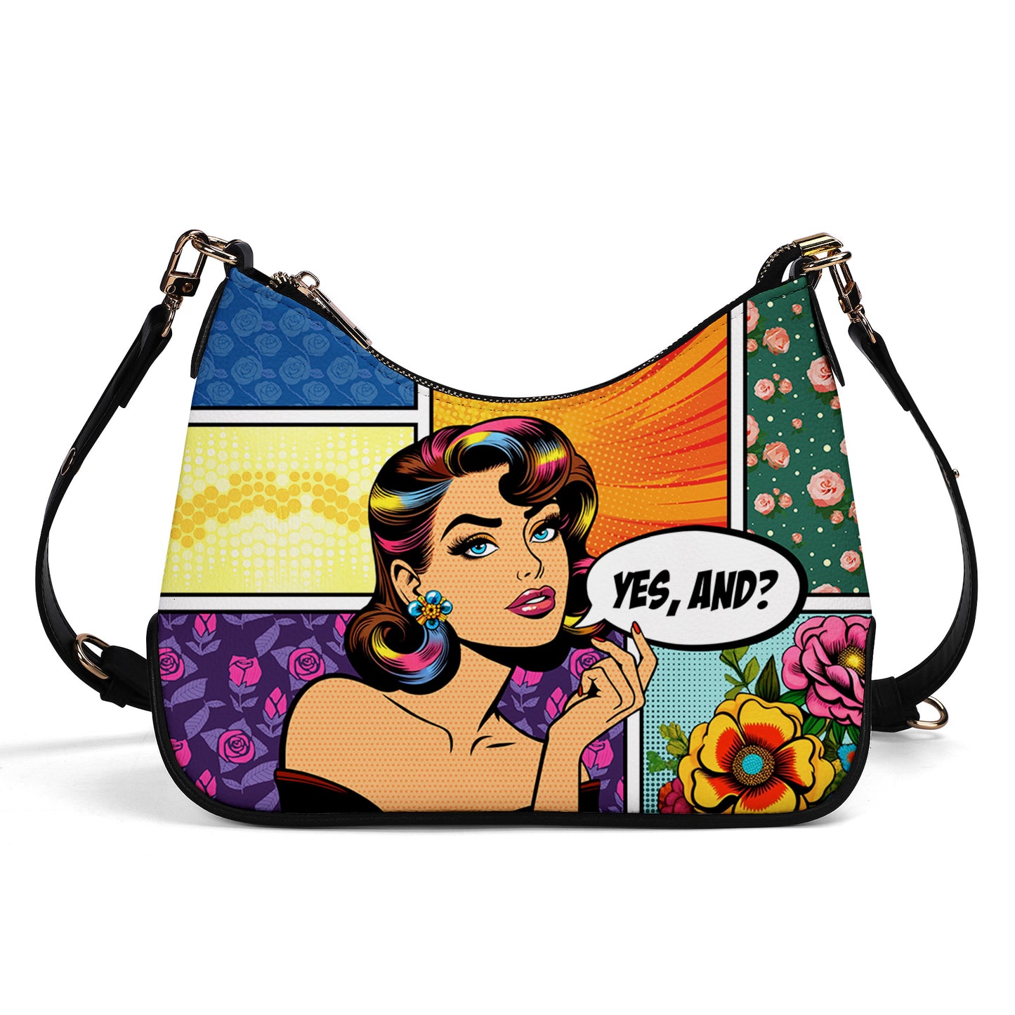 Yes And? - Personalized Custom Chain Crossbody Handbag - DB06CH