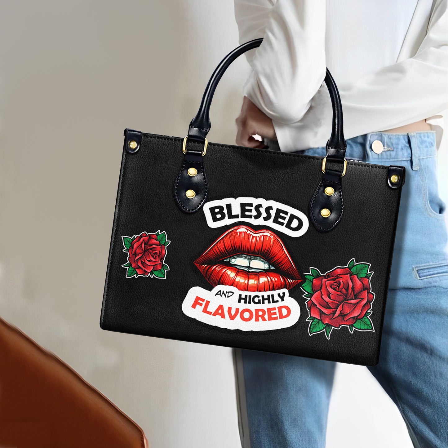 Blessed And Highly Flavored - Bespoke Leather Handbag - DB29