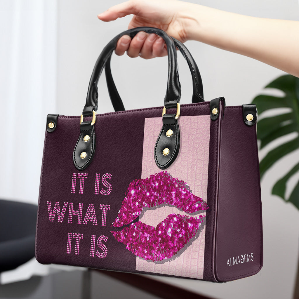 It Is What It Is - Pink - Bespoke Leather Handbag - DB42