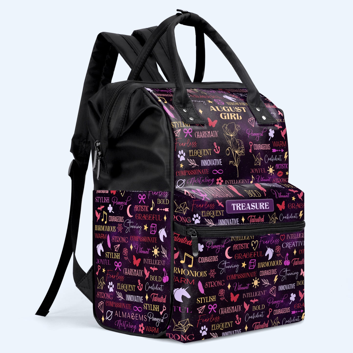 Mes - Mochila de viaje personalizada con diseño de pico de pato - DG009_DKB