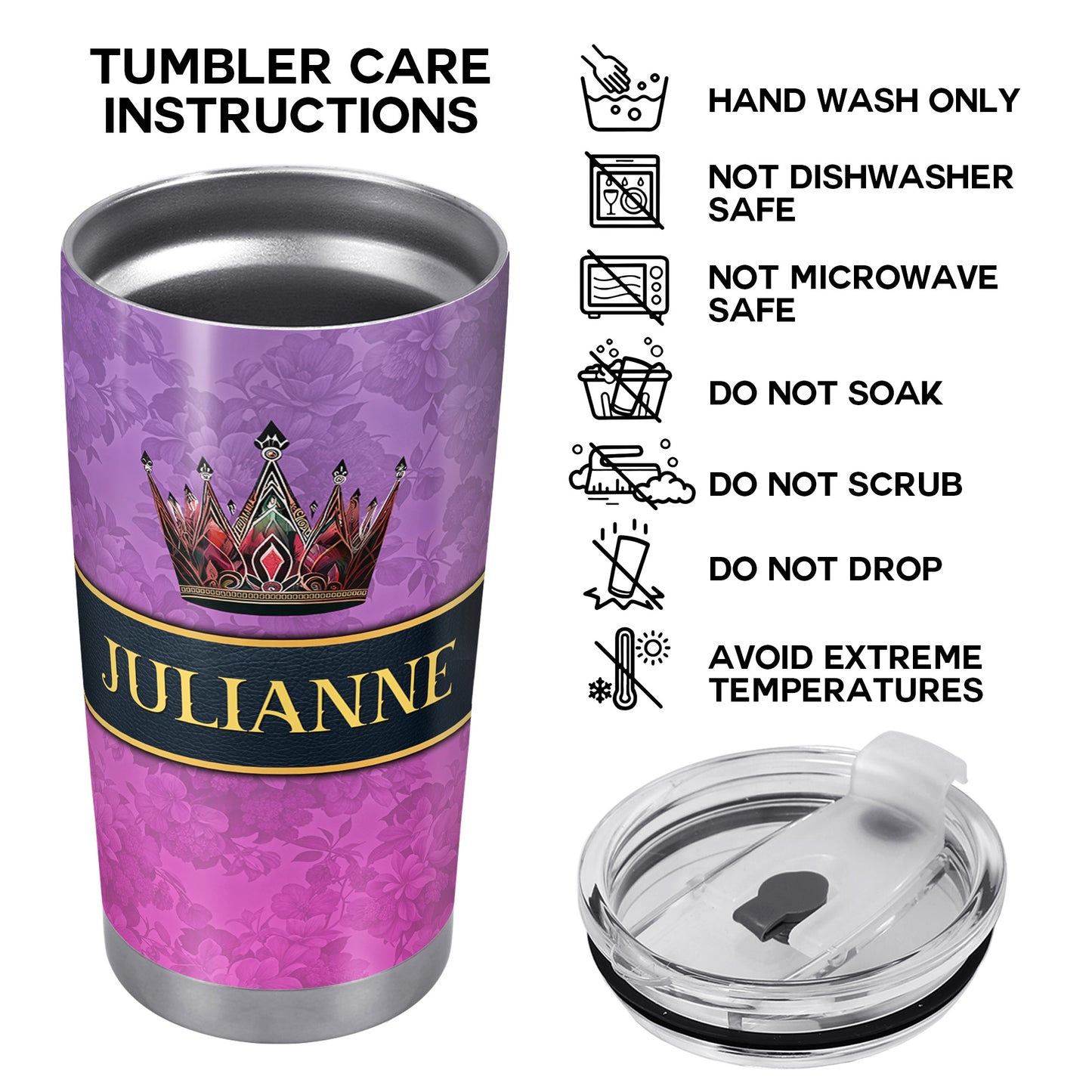 Birth Month Flower - Personalized Custom Stainless Steel Tumbler 20oz 30oz - DG028_TB