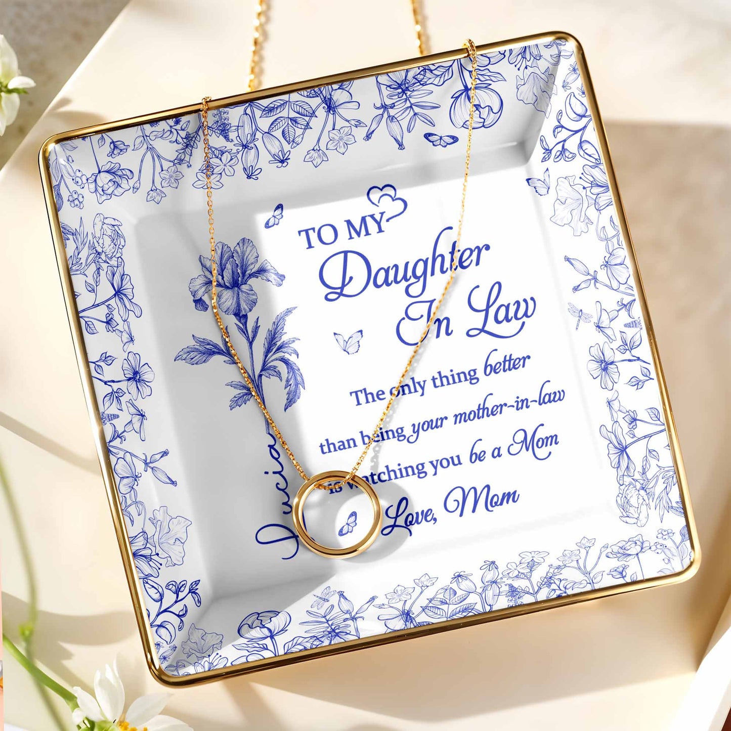 To My Daughter-In-Law, Love From Mom, Beautiful Flowers Design