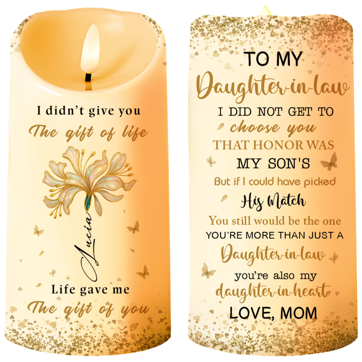 Gift Of Life, My Daughter-In-Law Love Message