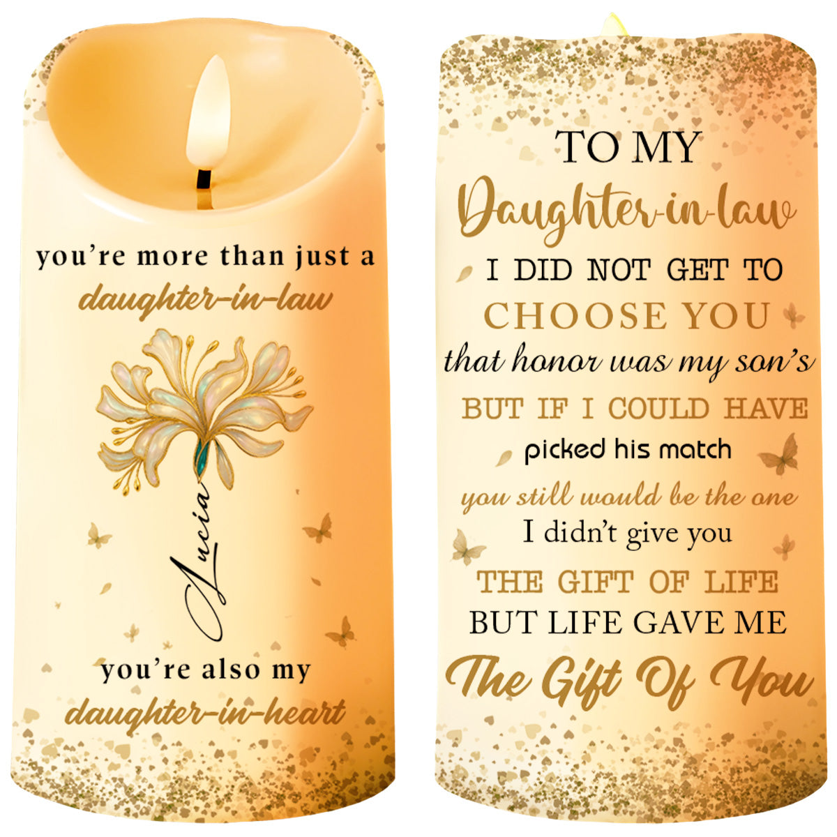 To My Daughter-In-Law, The Gift Of You, Flowers