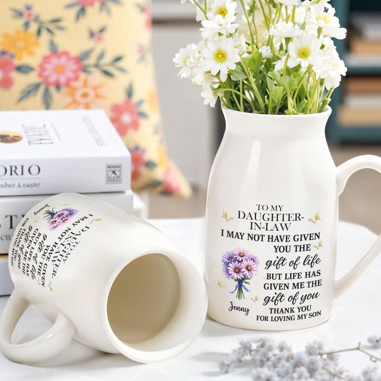 To My Daughter-In-Law, Gift Of You Flowers And Butterflies