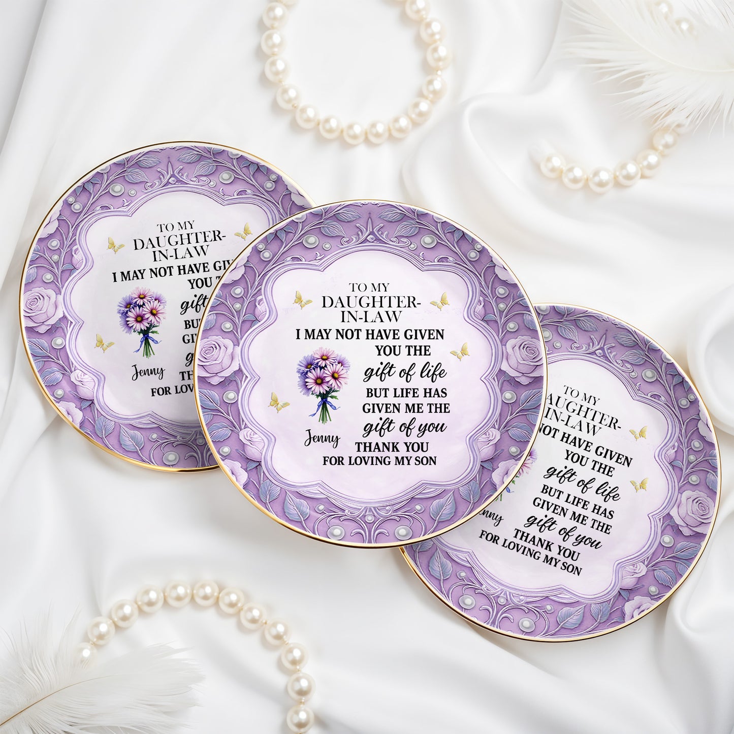 To My Daughter-In-Law, Thank You For Loving My Son, Flowers