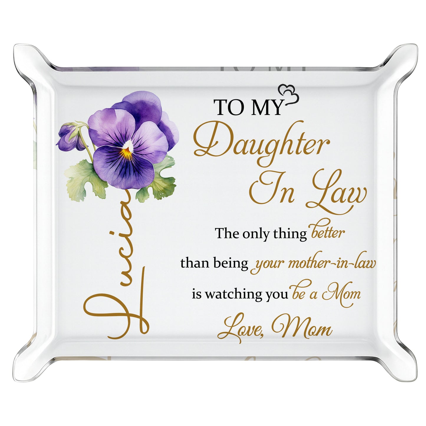 To My Daughter In Law, Watching You Be A Mom, Pansy Flower