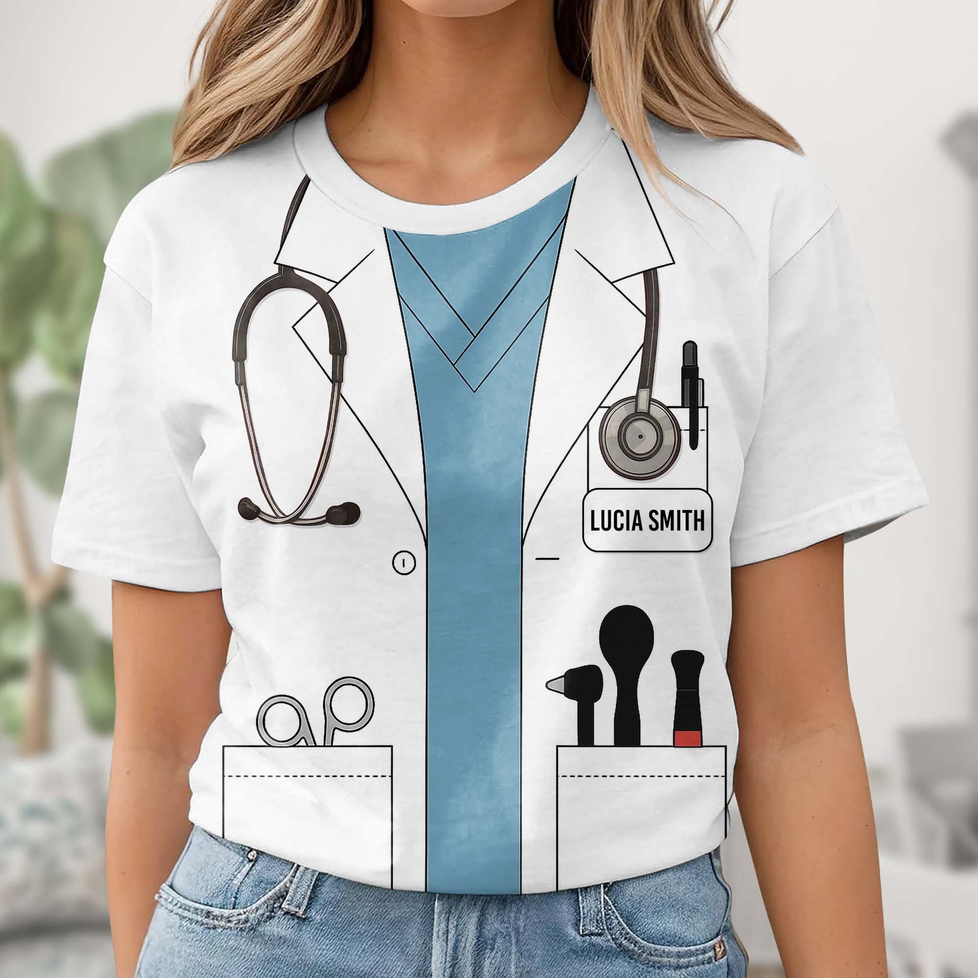 Customizable Medical Professional Themed Graphic T-Shirt