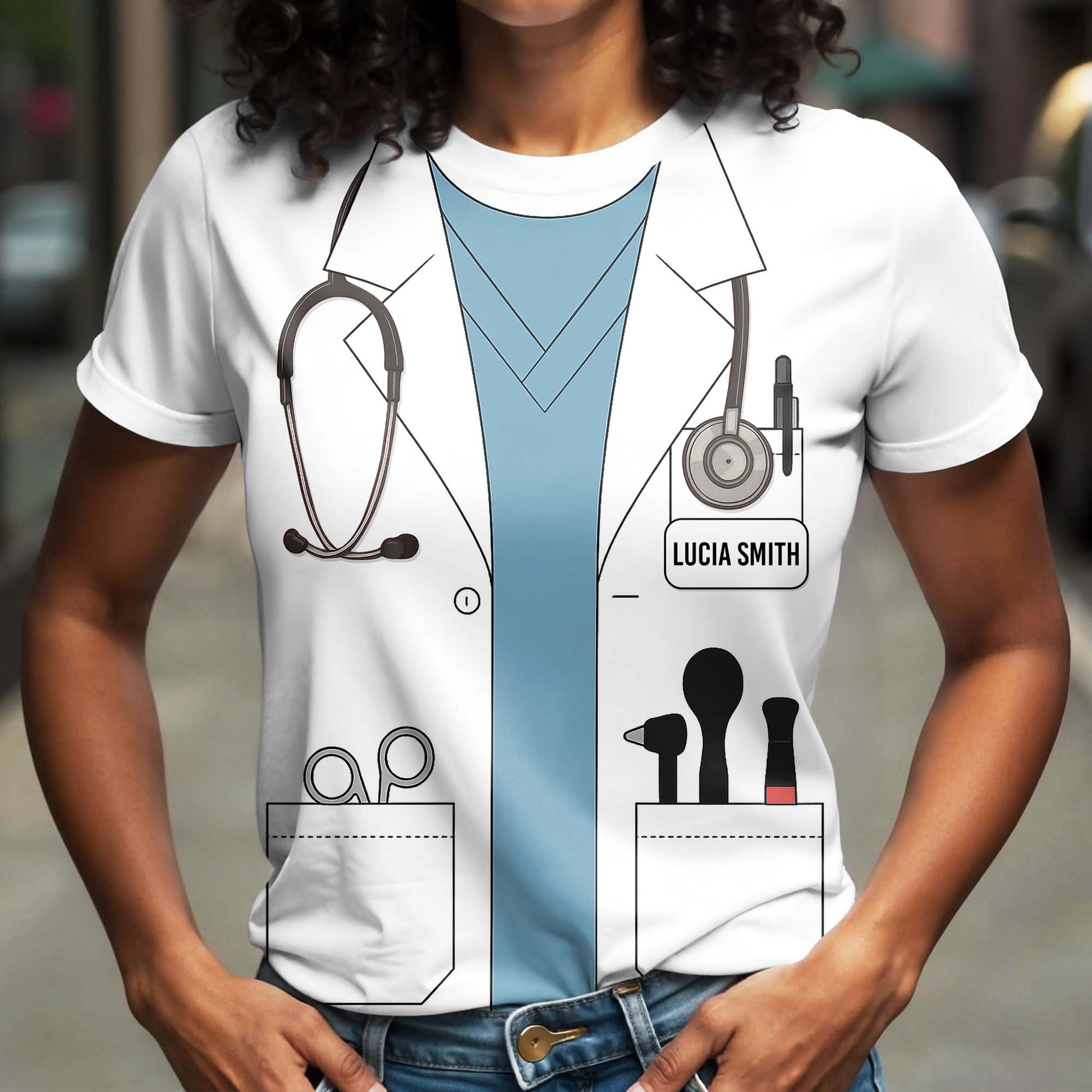 Customizable Medical Professional Themed Graphic T-Shirt