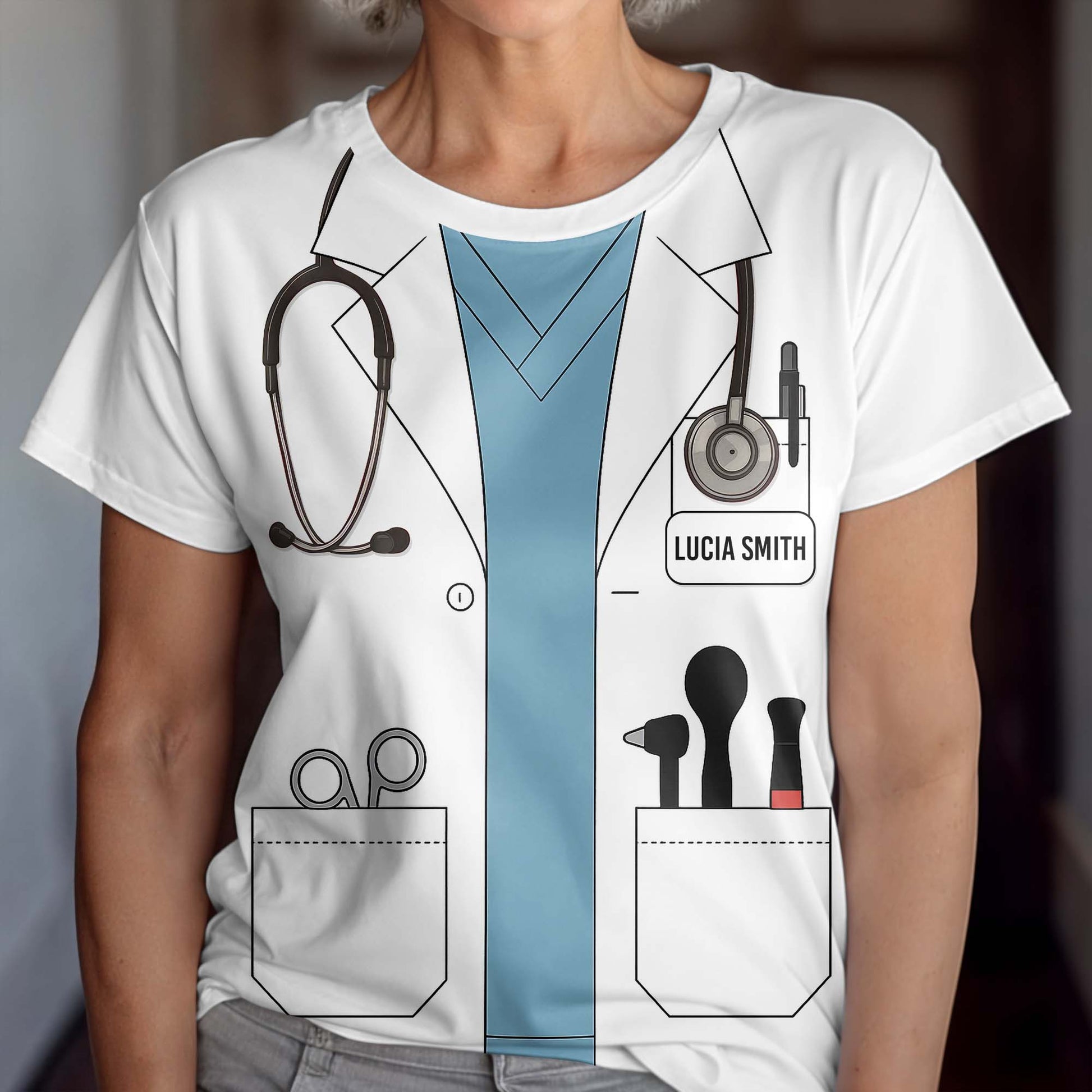 Customizable Medical Professional Themed Graphic T-Shirt