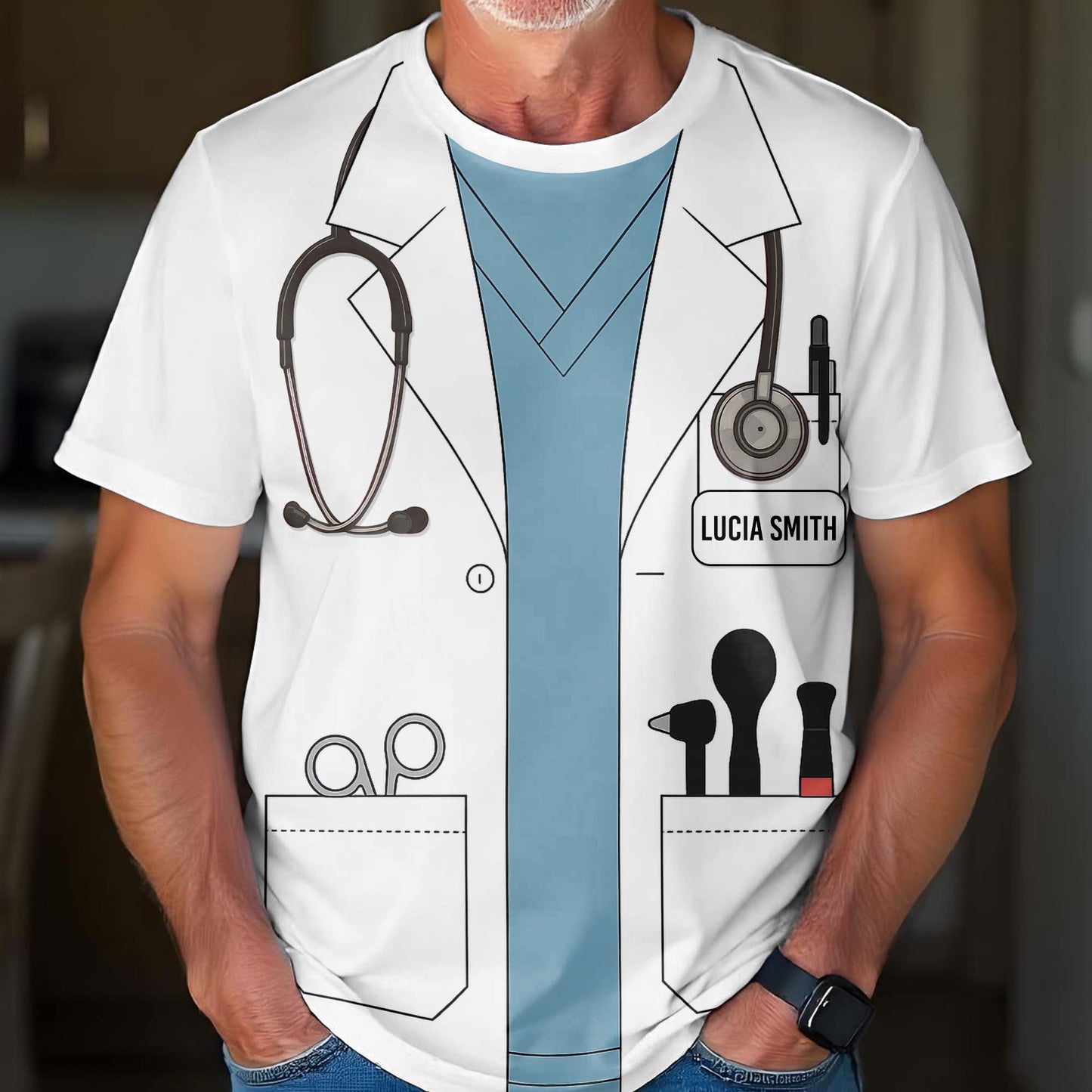 Customizable Medical Professional Themed Graphic T-Shirt