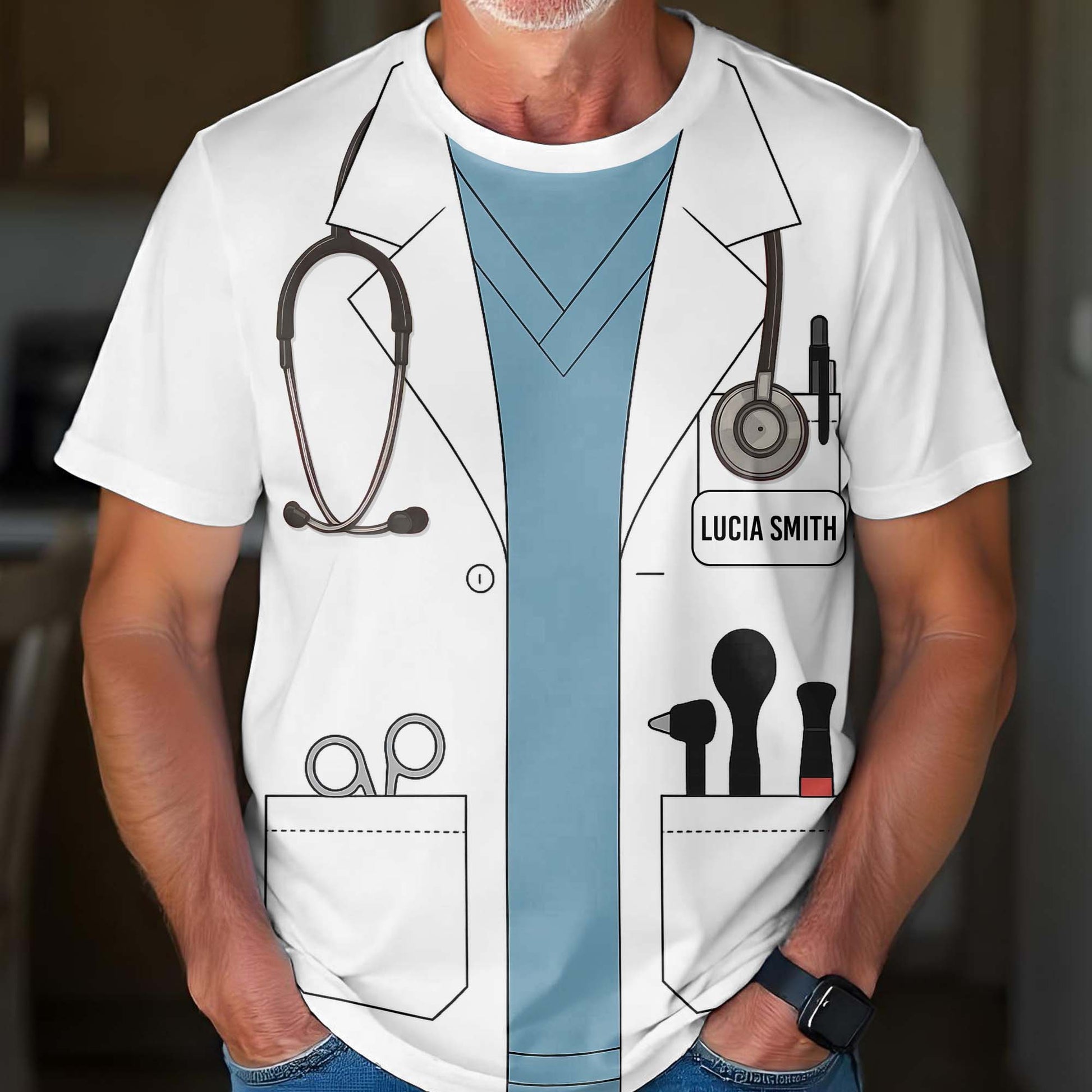 Customizable Medical Professional Themed Graphic T-Shirt