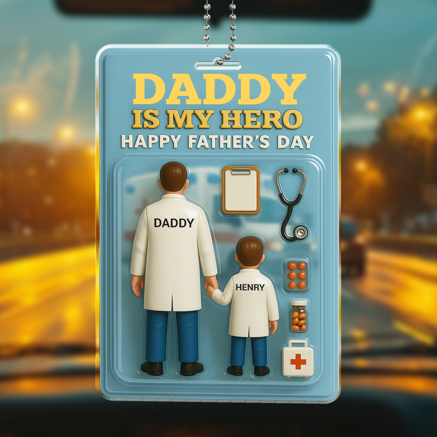 Daddy Is My Hero Happy Father's Day, Doctor and Child
