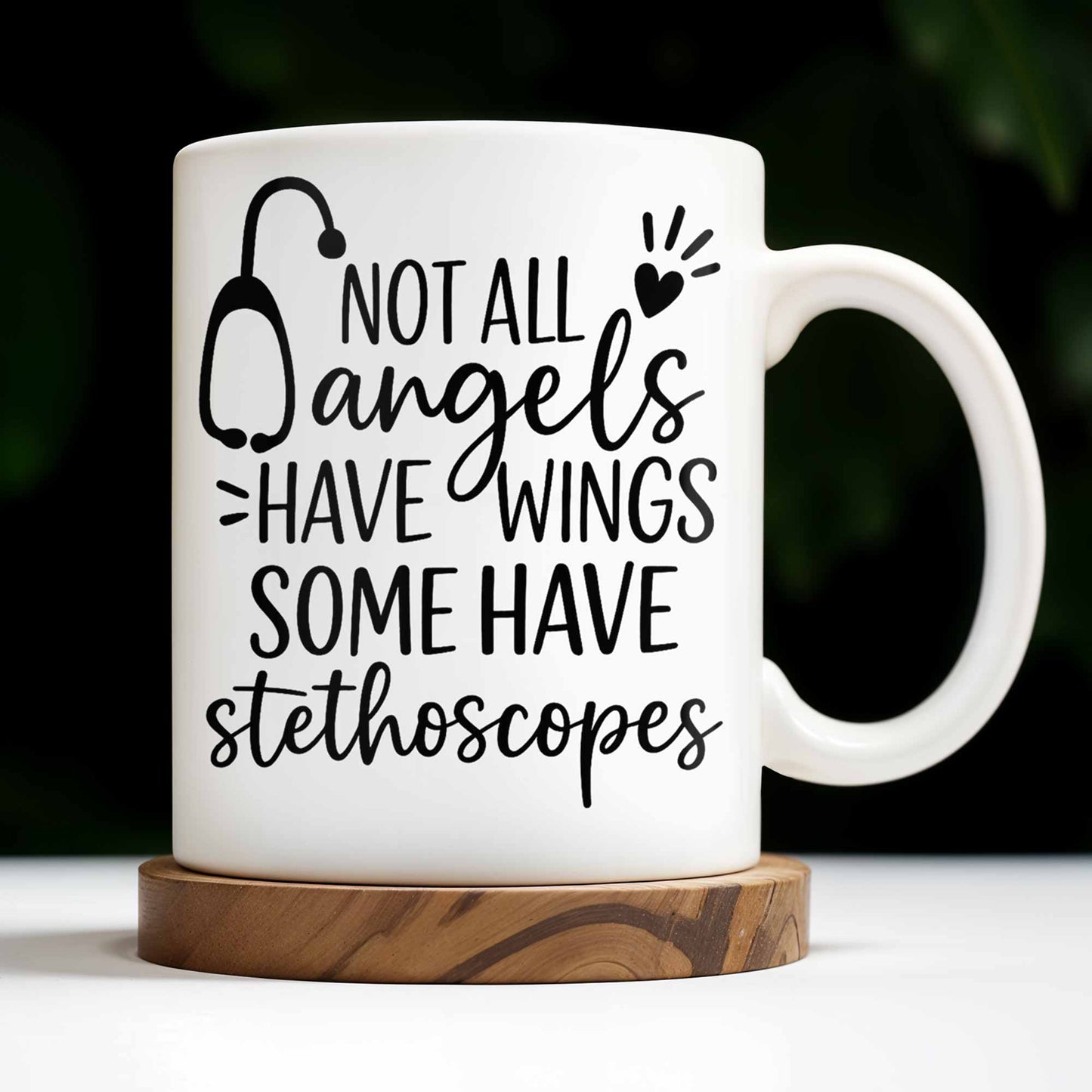 Not All Angels Have Wings Some Have Stethoscopes, Medical Uniform - Personalized Custom Coffee Mug - DOC018_MG