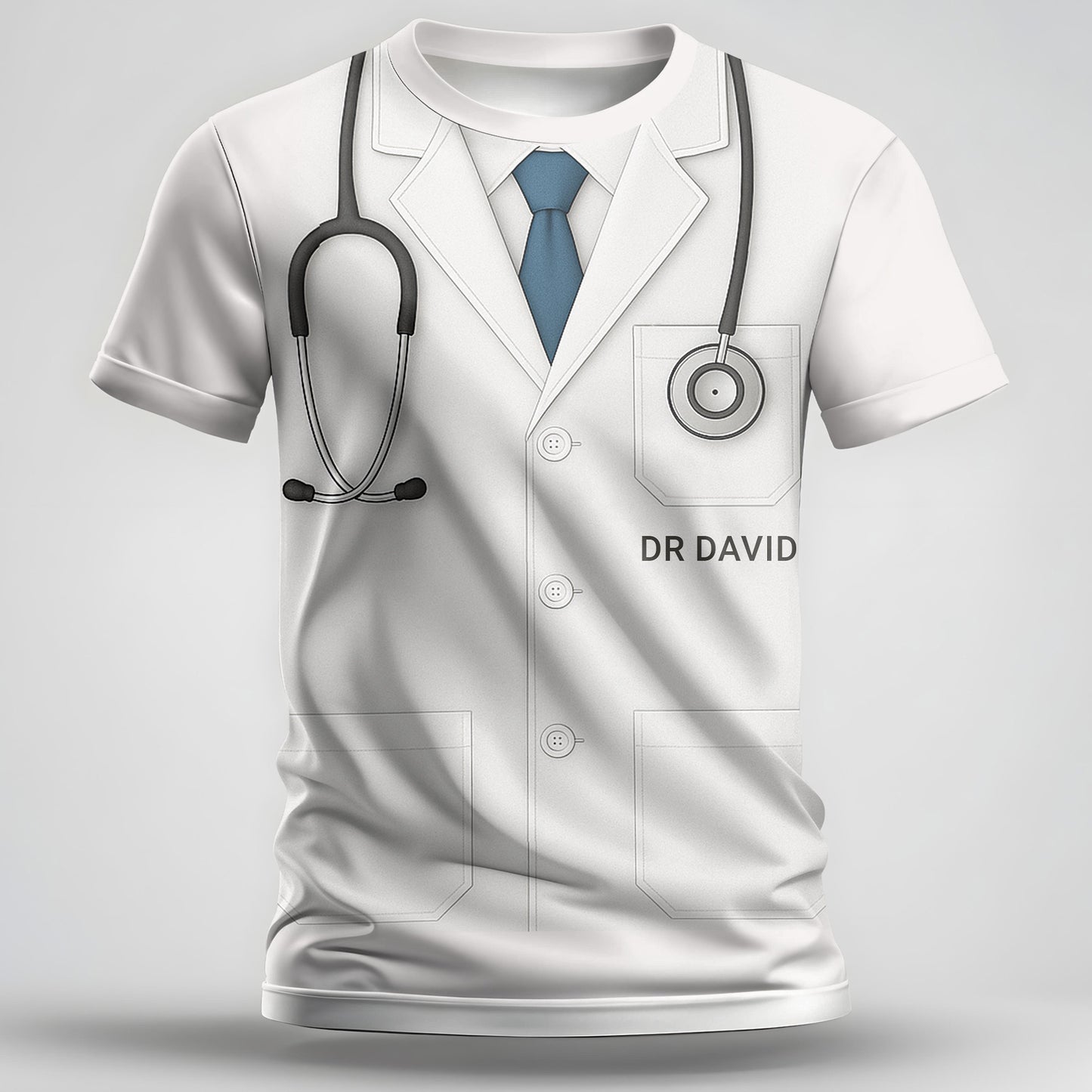 Realistic Doctor Coat And Stethoscope Design, Doctor Coat, Stethoscope