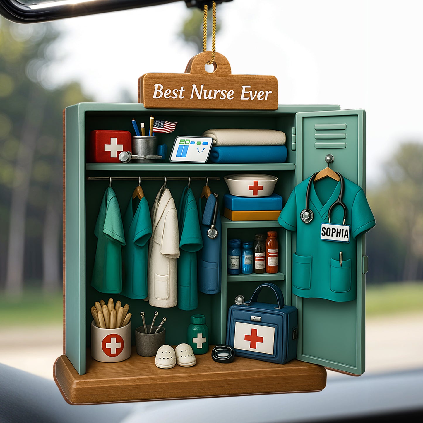 Best Nurse Ever With Nurse Uniform And Medical Equipment
