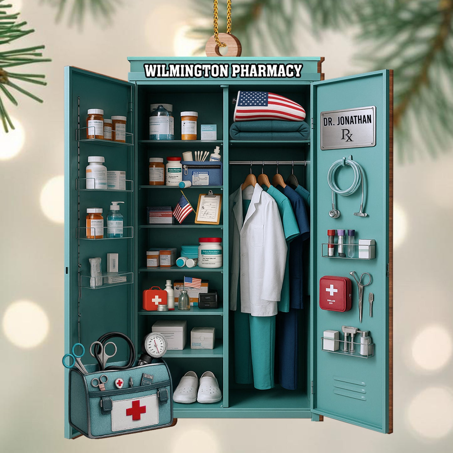 Wilmington Pharmacy Medical Cabinet With Doctor's Essentials