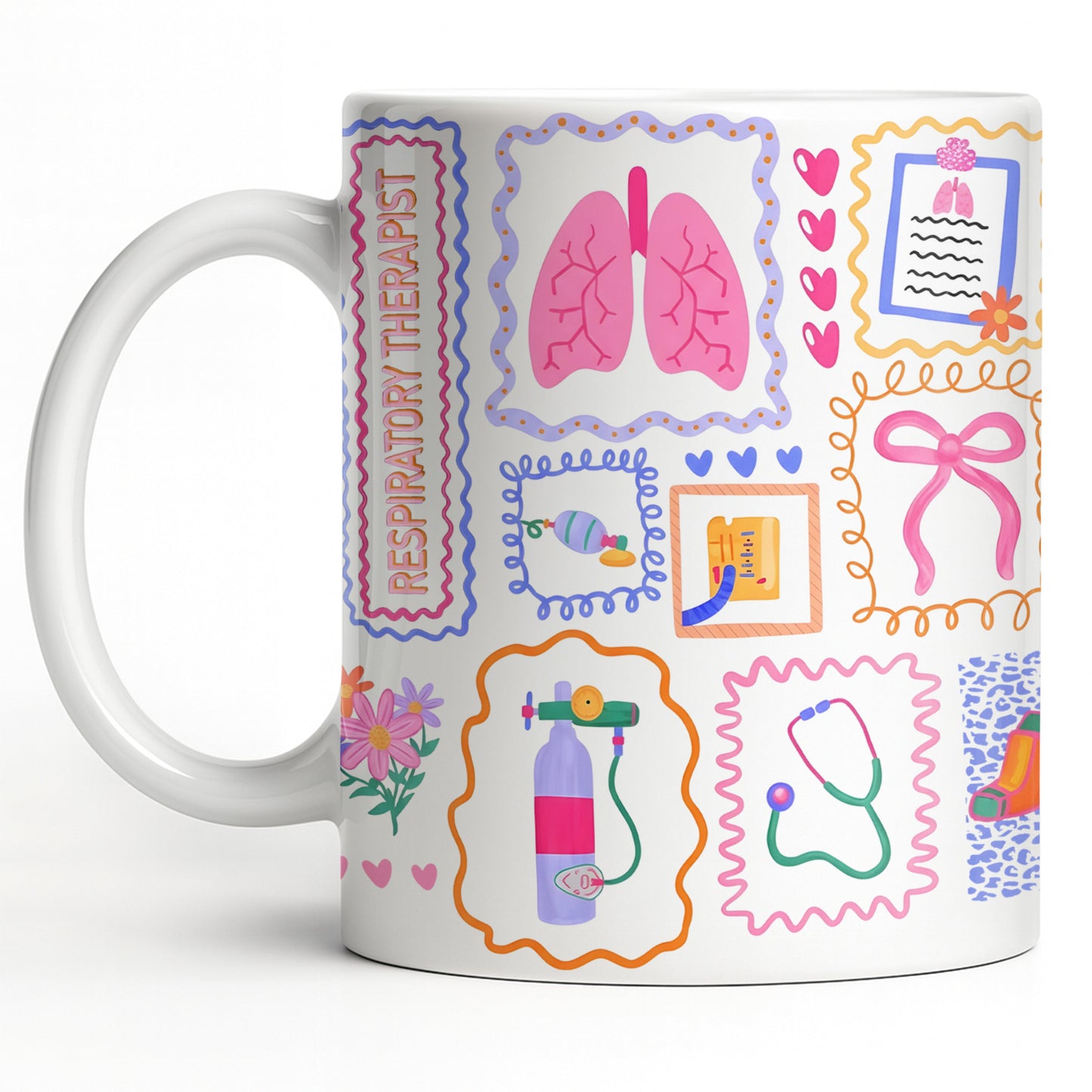 Respiratory Therapist With Lungs And Medical Tools