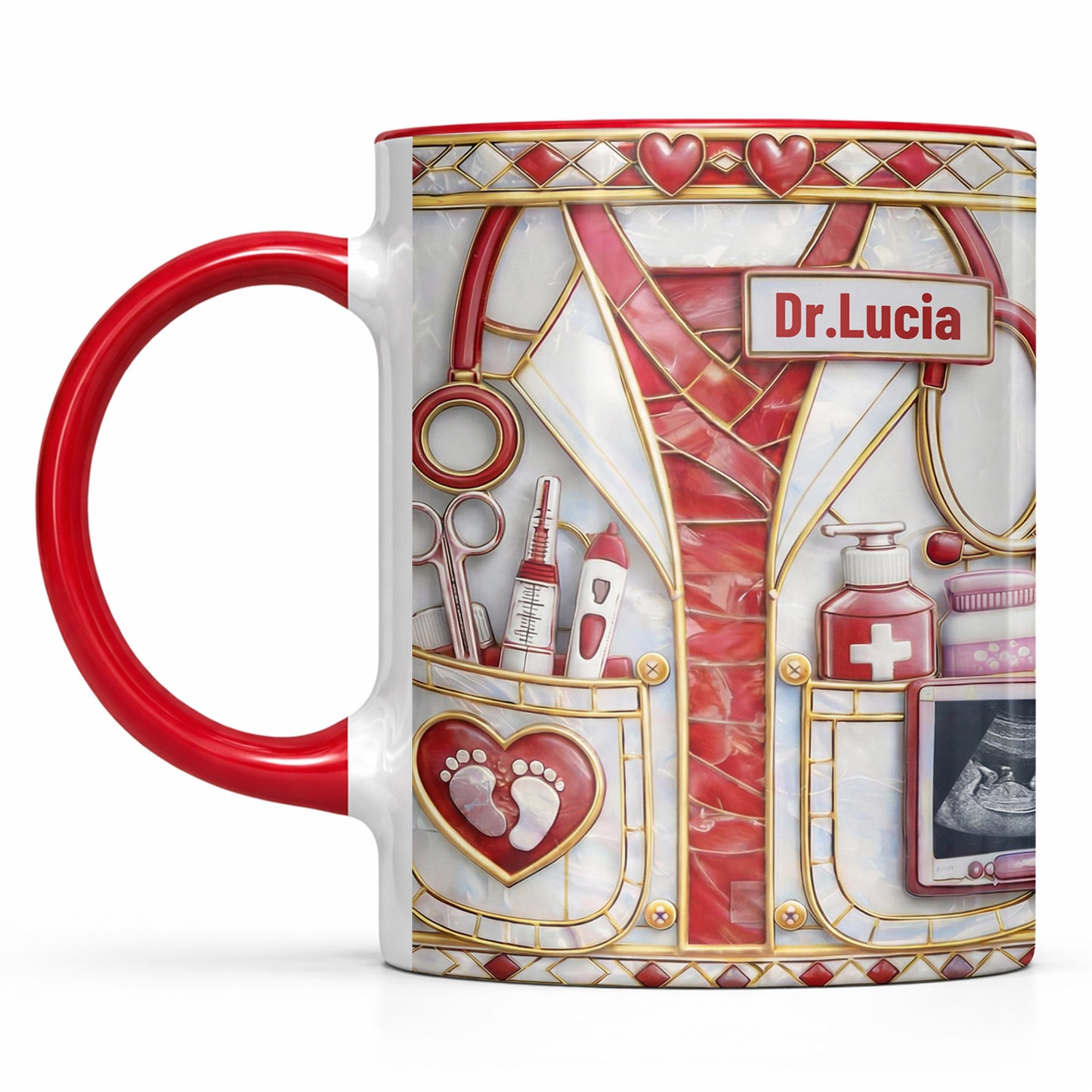 Dedicated Doctor Caring For New Life With Stethoscope And Ultrasound