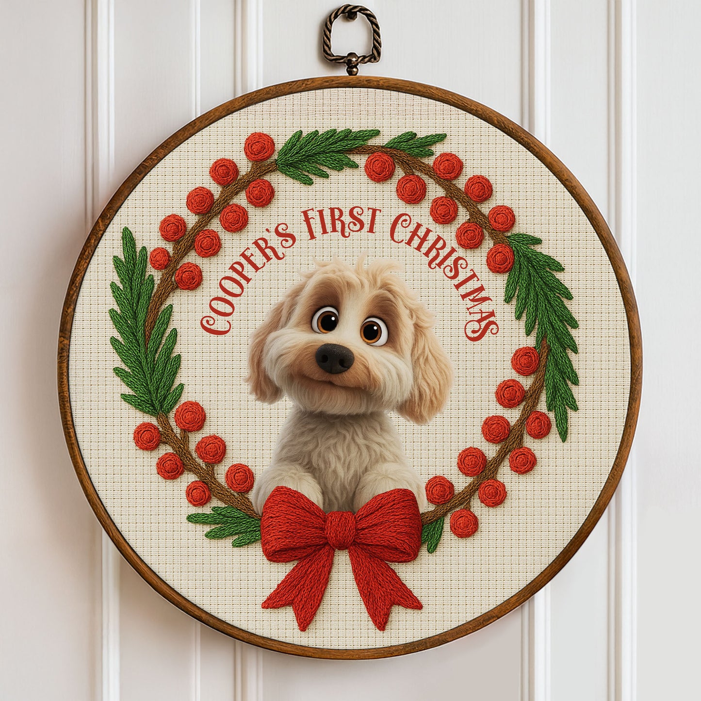 First Christmas Celebration With Cute Dog