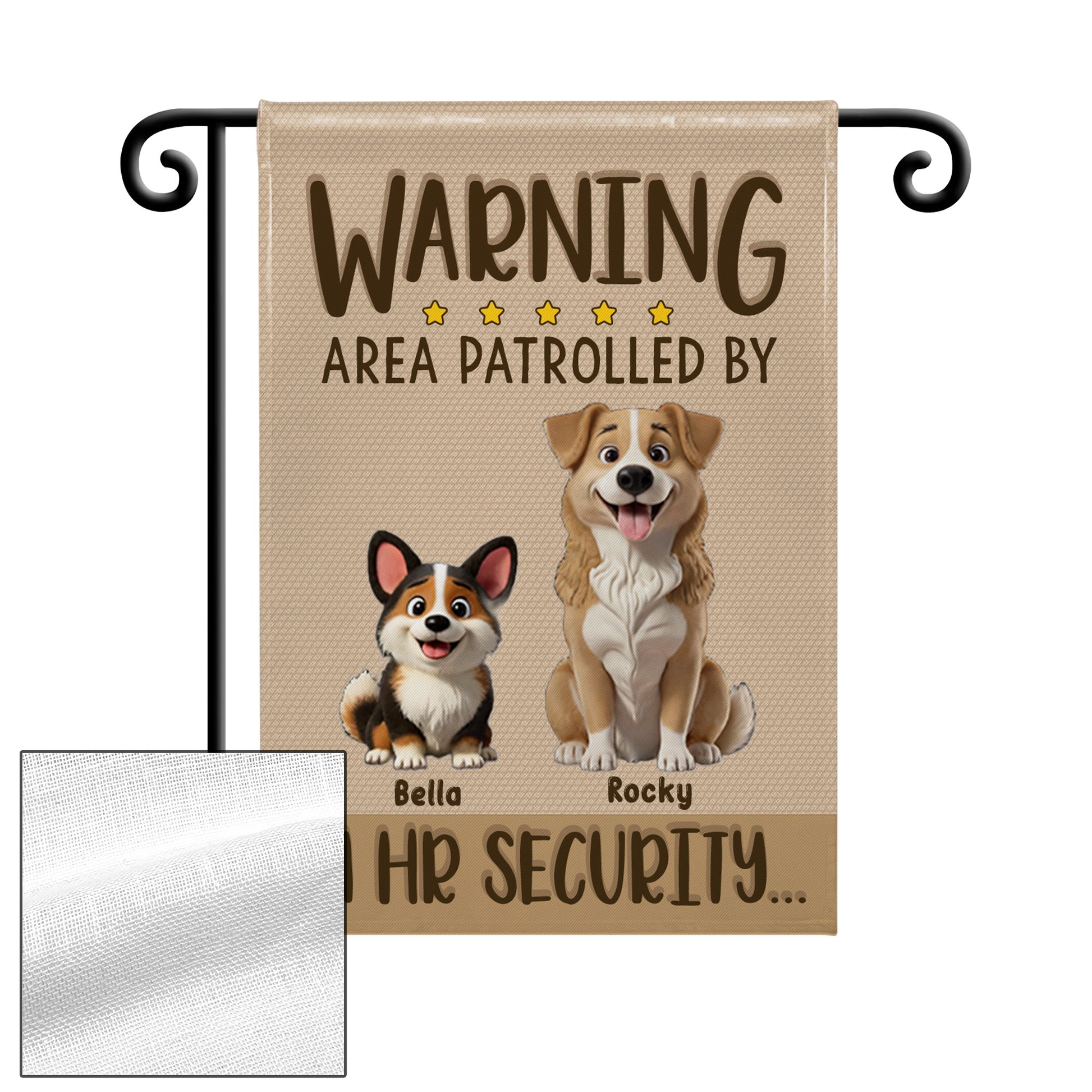 Warning Area Patrolled By 24 HR Security, Dogs and Stars