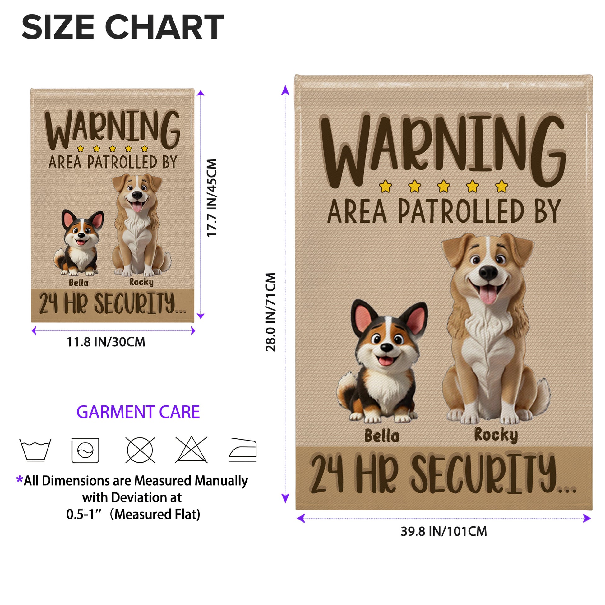 Warning Area Patrolled By 24 HR Security, Dogs and Stars